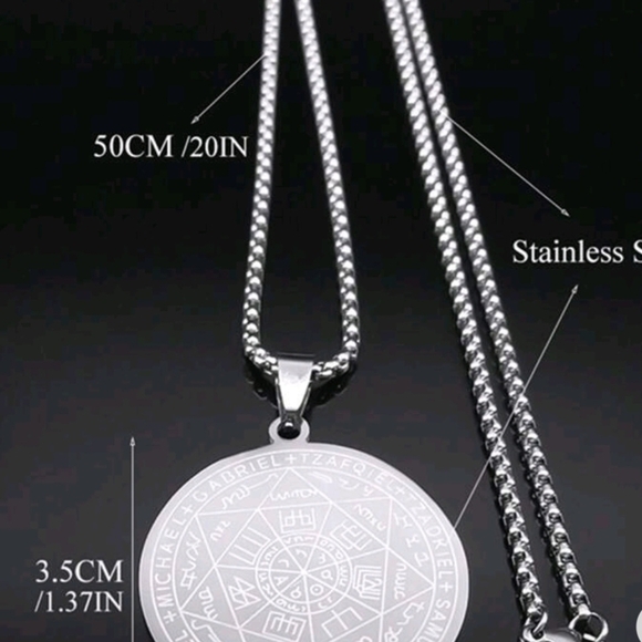 Silver Pendant Necklace with Intricate Design - Picture 7 of 8